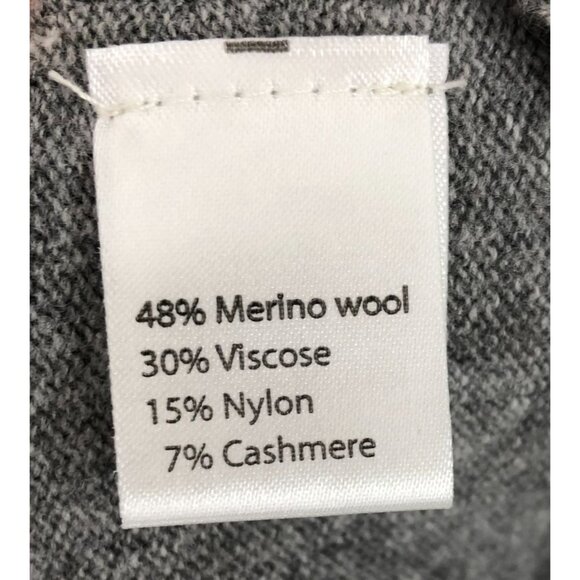 Benedetta B Merino Wool Cashmere Sweater Women Small Gray V-Neck Long Sleeve - Picture 6 of 8